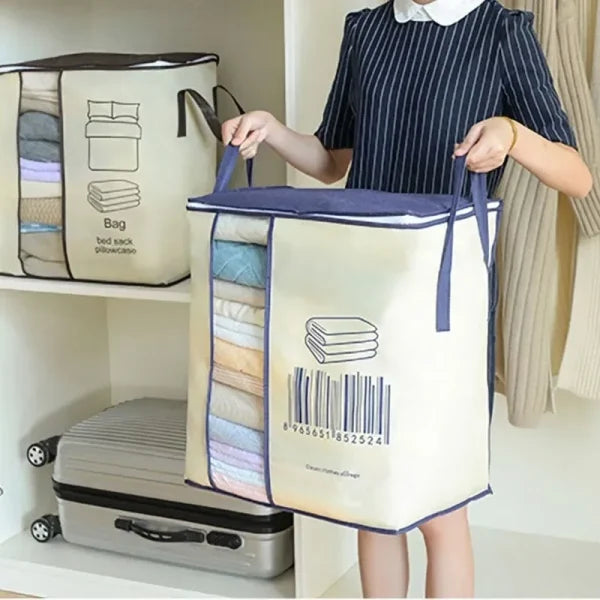 Large Non-woven Portable Clothes Storage Bag