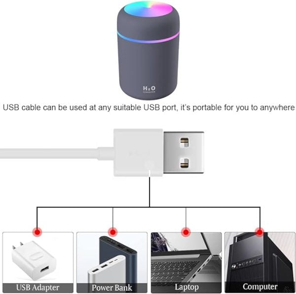 Portable USB Humidifier with LED Lights