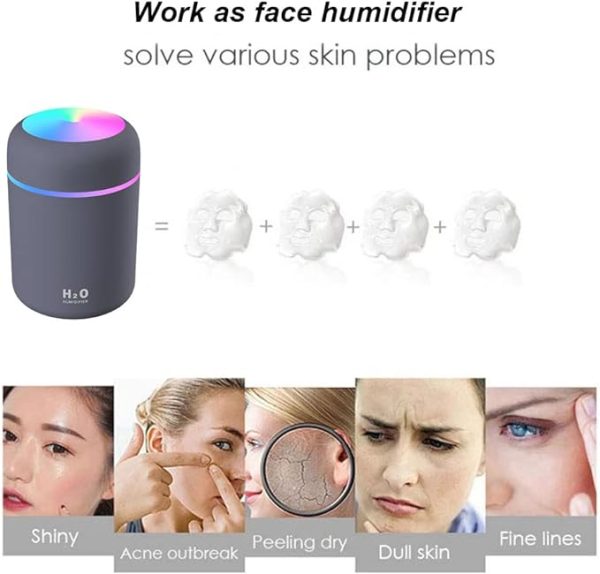 Portable USB Humidifier with LED Lights