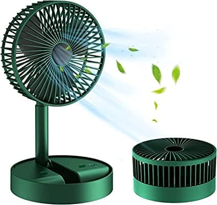 Telescopic Folding Fan | USB Rechargeable, Foldable Table Desk Fan