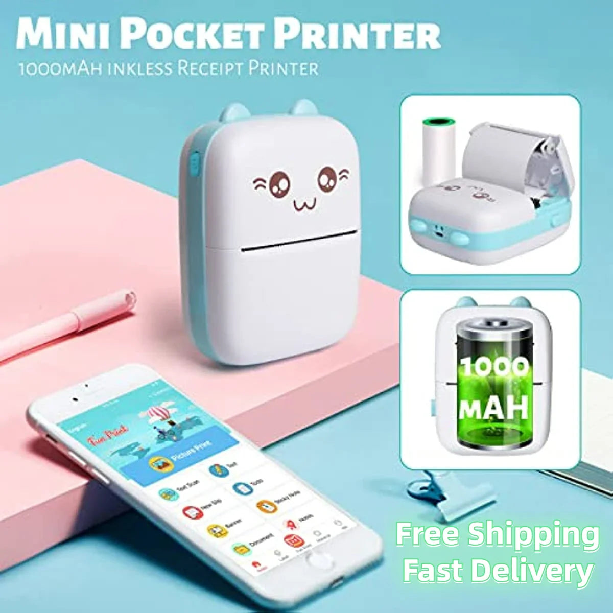 Mini Portable Pocket Thermal Printer