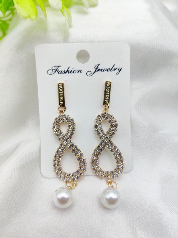 Eternal Grace Infinity Pearl Drop Earrings