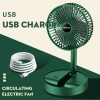 Telescopic Folding Fan | USB Rechargeable, Foldable Table Desk Fan