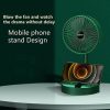 Telescopic Folding Fan | USB Rechargeable, Foldable Table Desk Fan