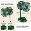 Telescopic Folding Fan | USB Rechargeable, Foldable Table Desk Fan